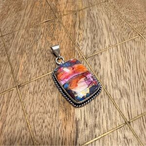 925 Plated Spiny Oyster Pendant